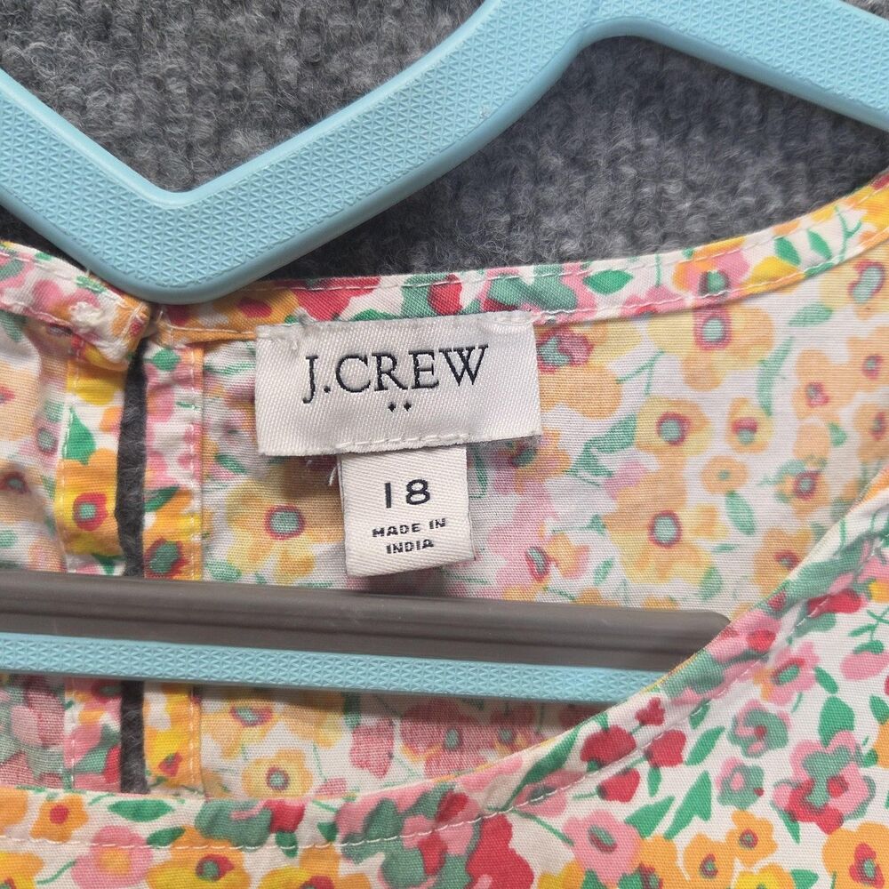 J.Crew Dress Womens 18 Multicolor Floral Sleeveless Tiered Midi Sundress Summer - Picture 3 of 11